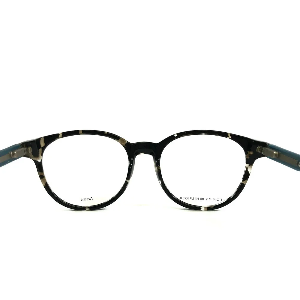 Tommy Hilfiger Eyeglasses Frame TH1349 JX2 Aqua Havana Black Round 50-18-140